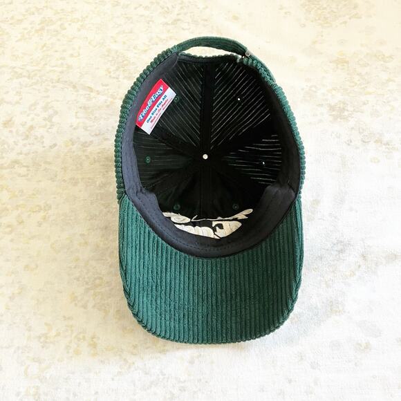 Free & Easy Fat Corduroy Hat OS Dark Green Strapback Baseball Cap One Size - Picture 5 of 7